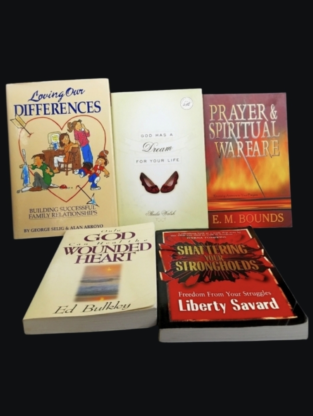 LOT OF 5 SELF HELP BOOKS - VARIOUS AUTHORS